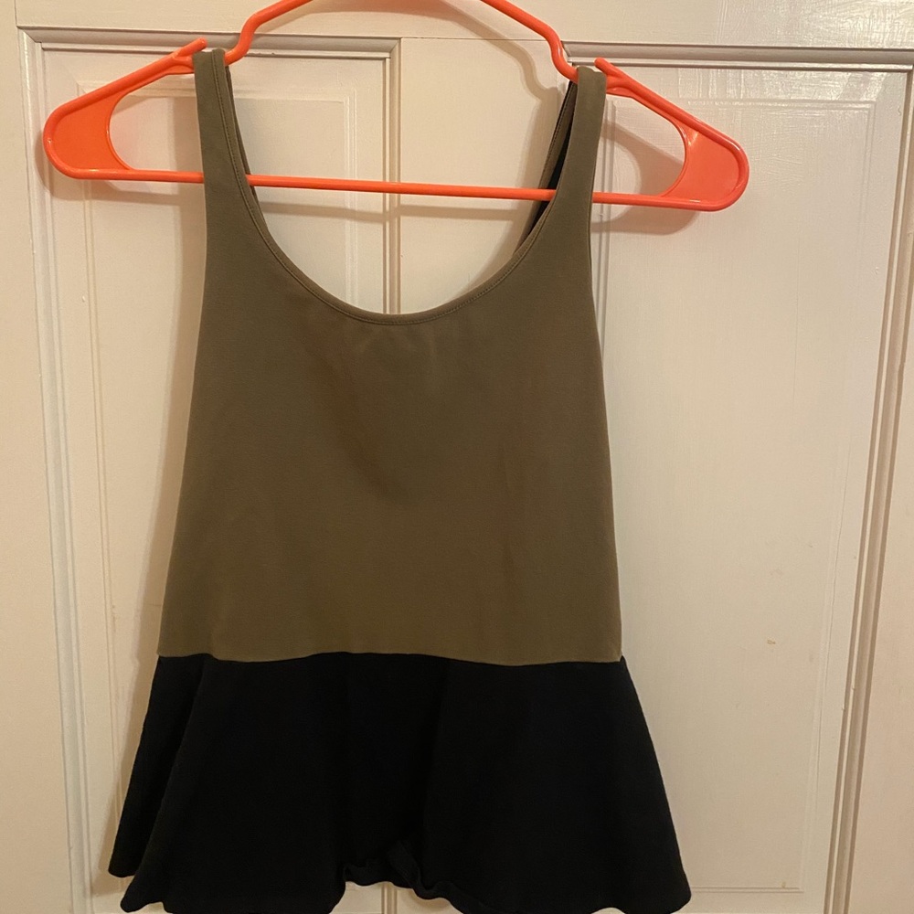 Green and Black Flared Shirt